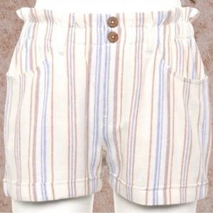Rewind Large light blue khaki stripe shorts 4 pockets